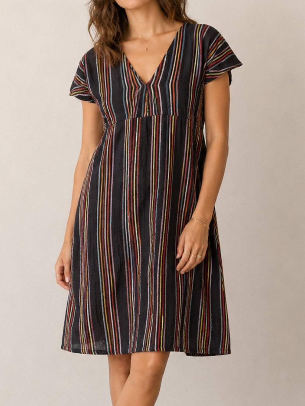 Holly Stalder Handmade Striped Gauze Dress